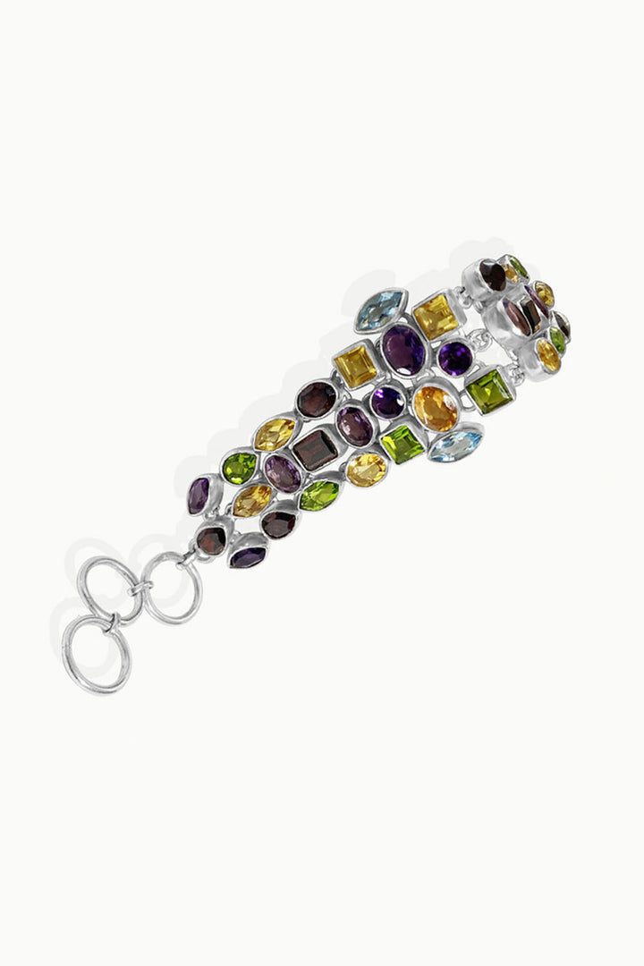 Sivalya Constellation Multi Gemstone Bracelet in 925 Sterling Silver