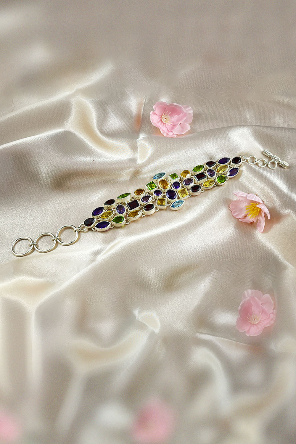 Sivalya Constellation Multi Gemstone Bracelet in 925 Sterling Silver