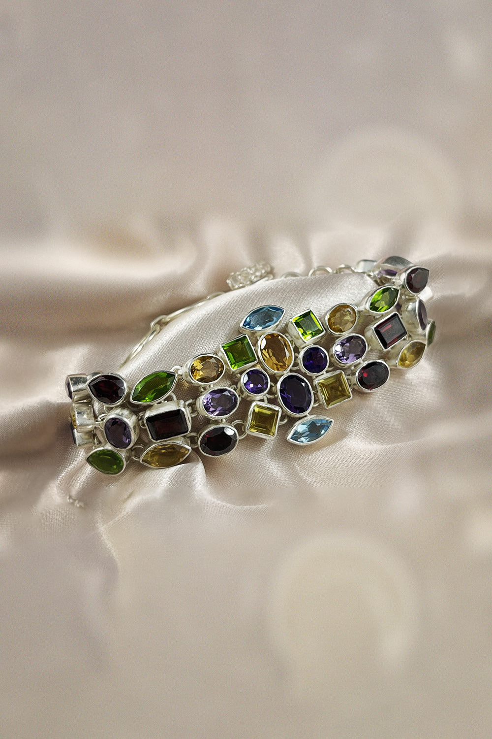 Sivalya Constellation Multi Gemstone Bracelet in 925 Sterling Silver