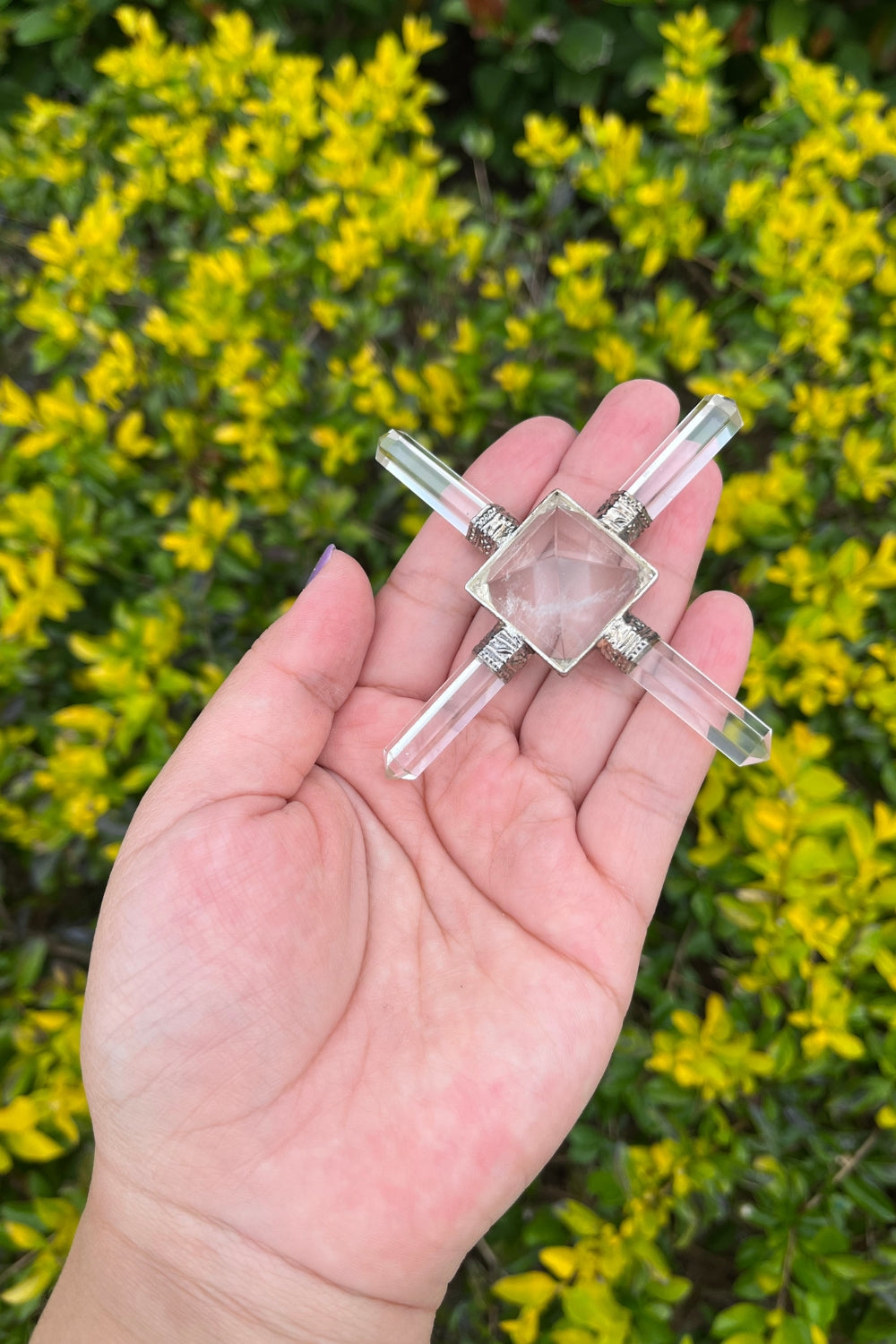 Crystal Quartz Pyramid Energy Generator