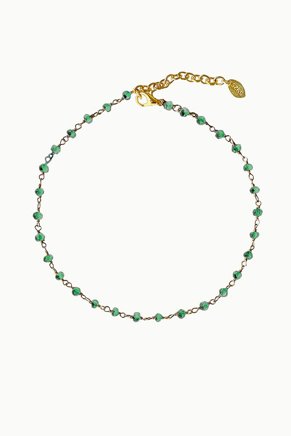 Sivalya Infinite Links Emerald Anklet Gold Vermeil