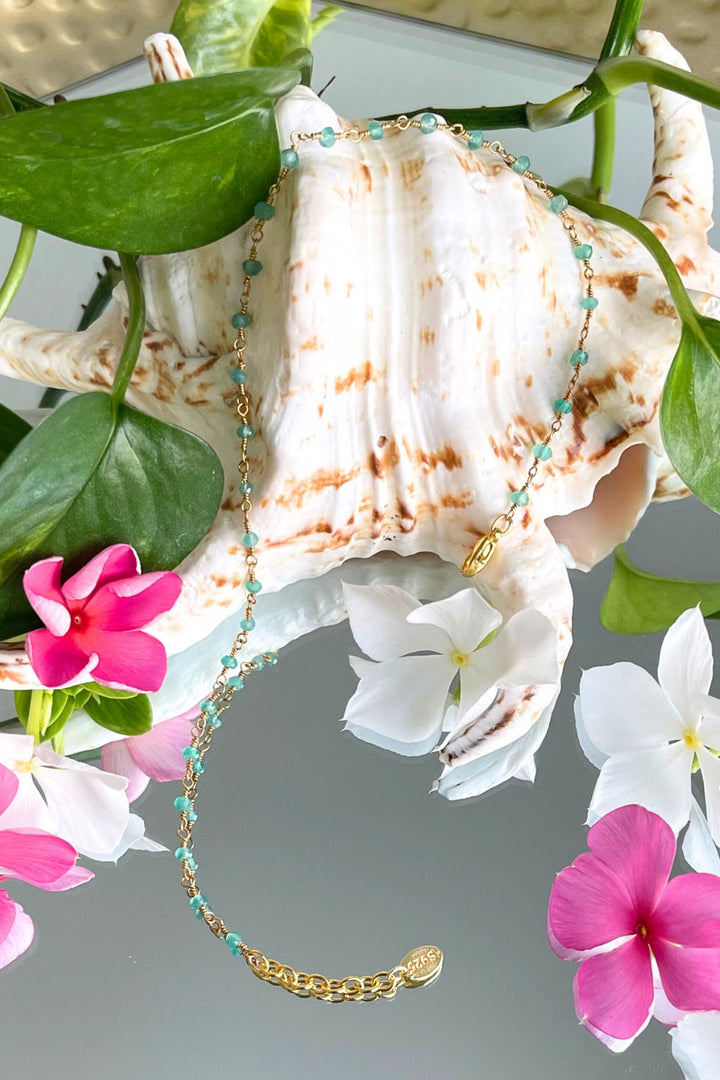 Sivalya Infinite Links Emerald Anklet Gold Vermeil