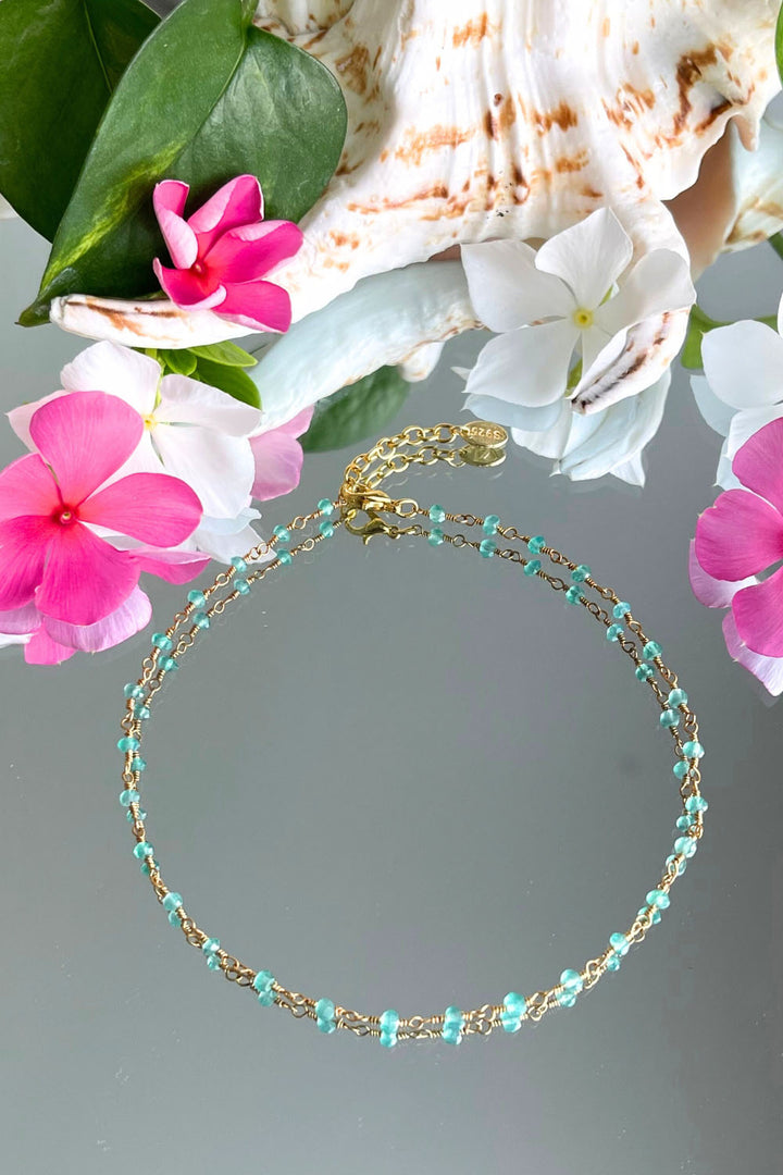 Sivalya Infinite Links Emerald Anklet Gold Vermeil