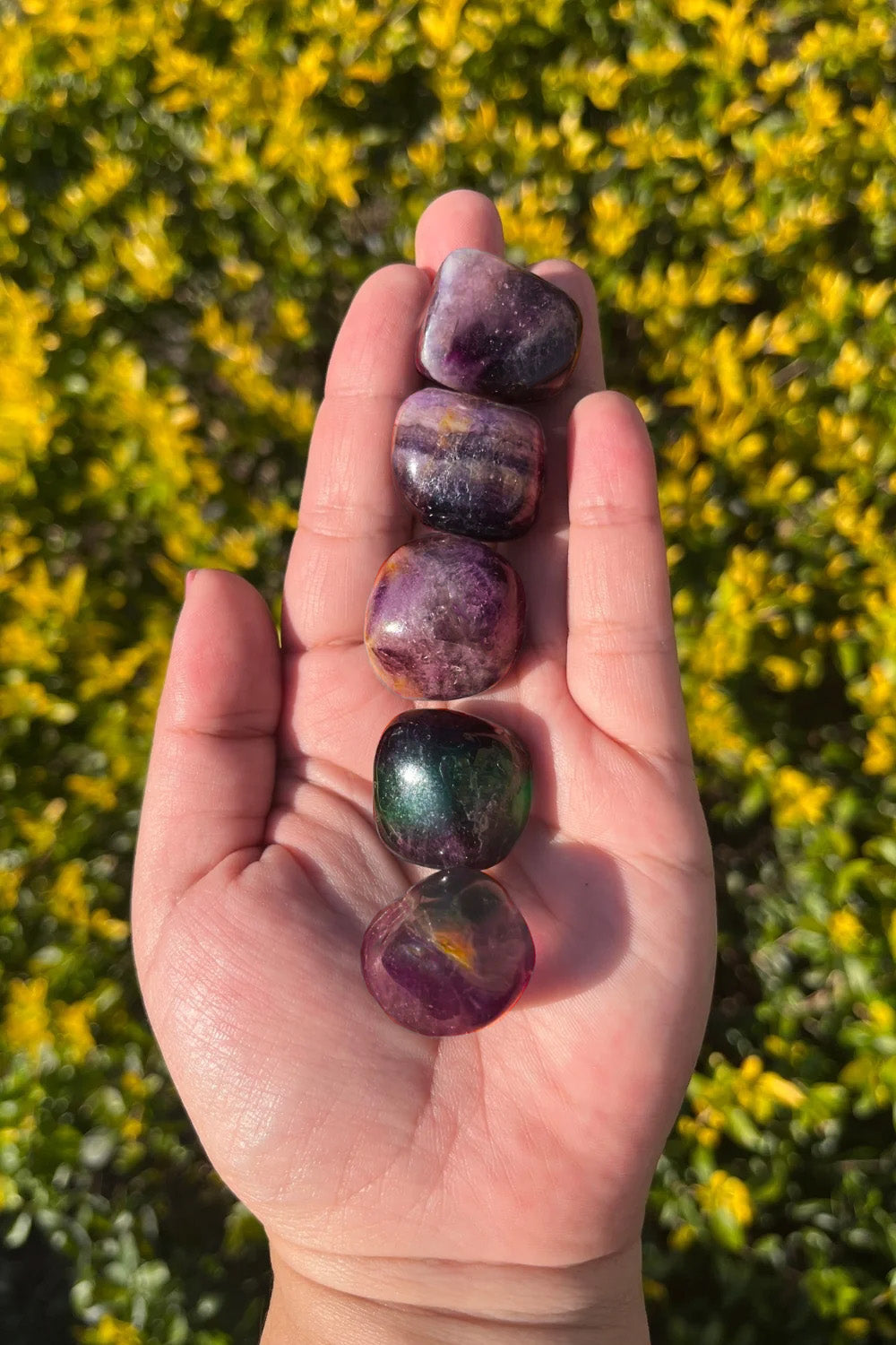 Rainbow Fluorite Tumbles