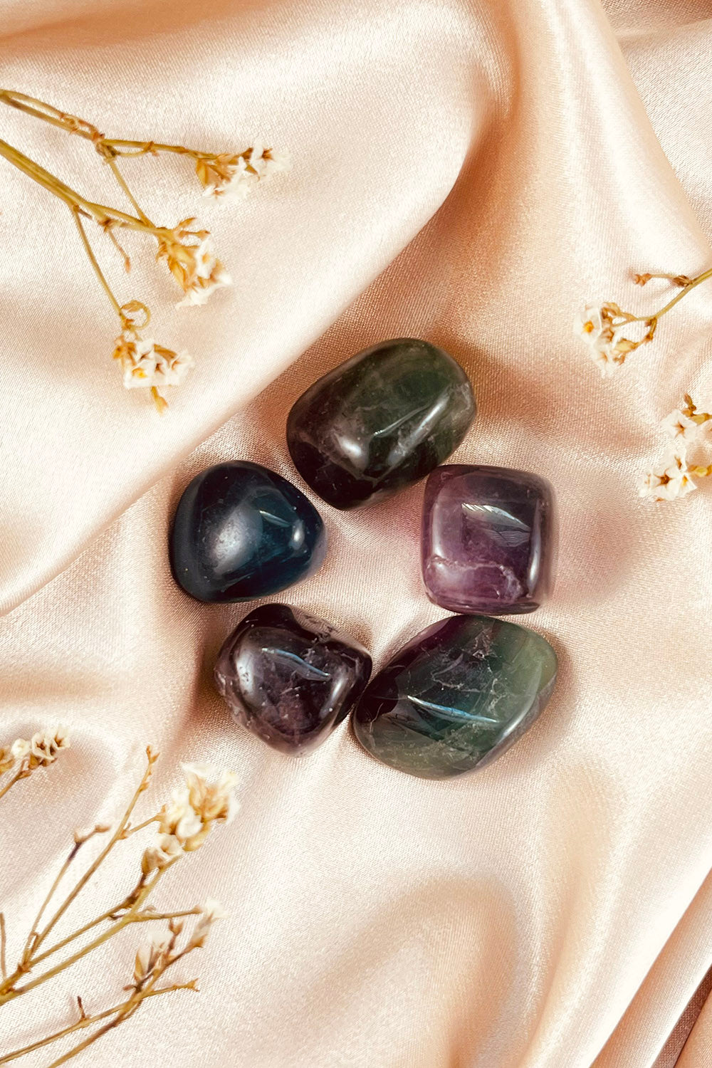 Rainbow Fluorite Tumbles