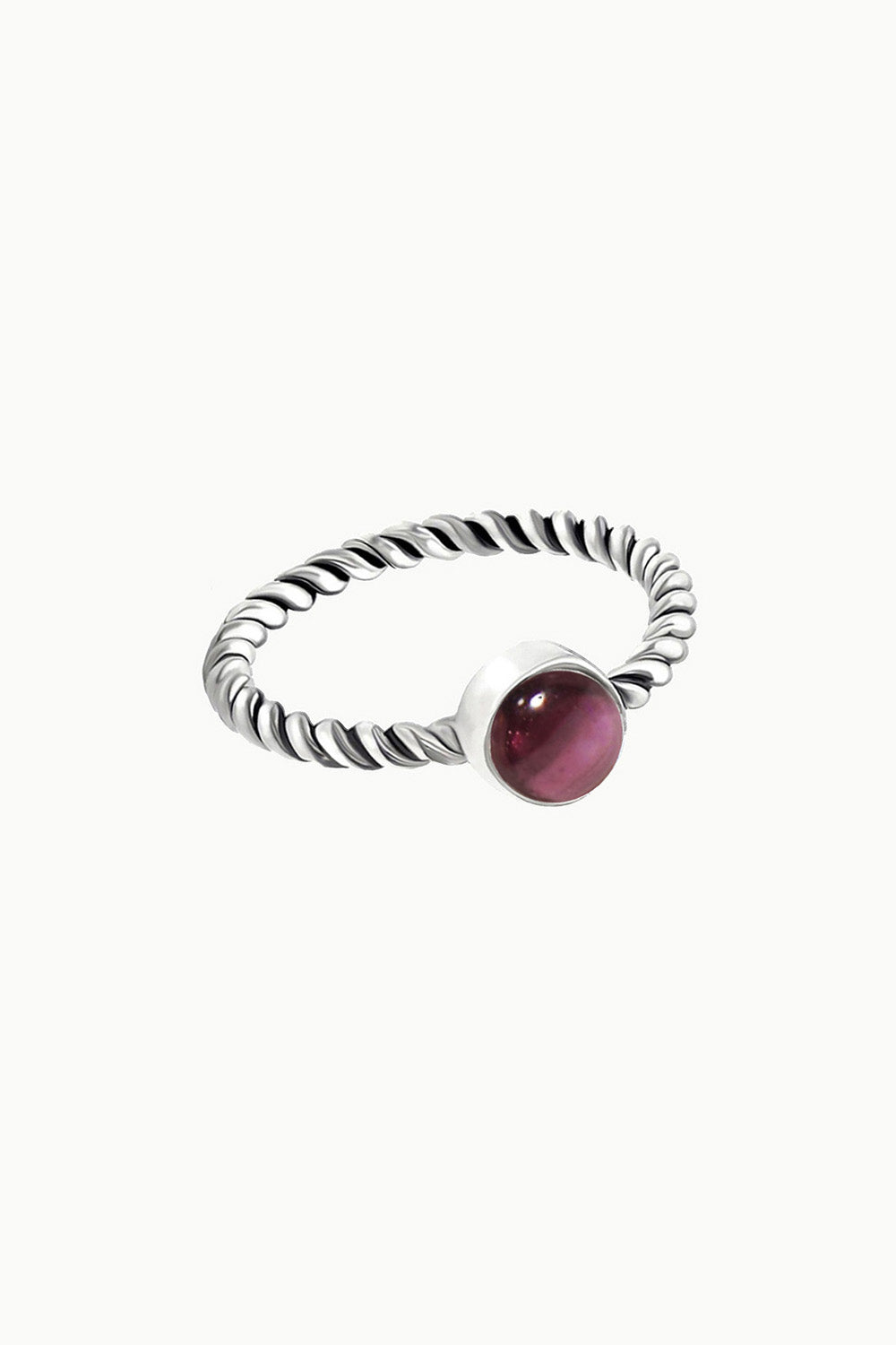 Sivalya Garnet Solitaire Ring - Bijoux