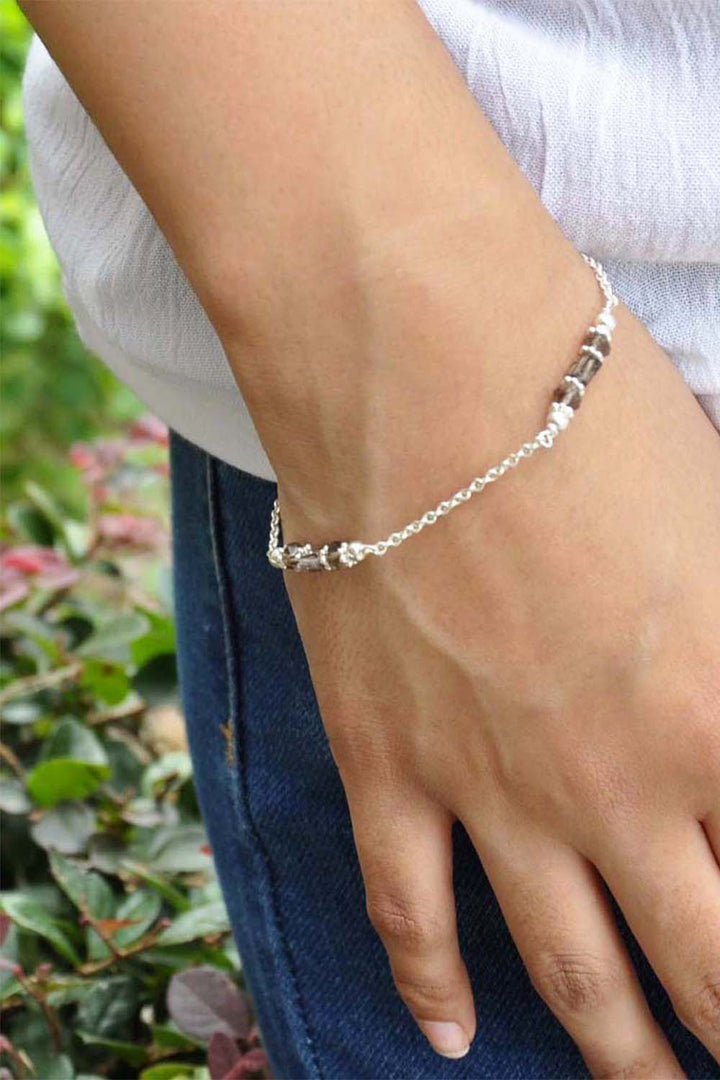Sivalya Good Vibes Smoky Quartz Bracelet Sterling Silver