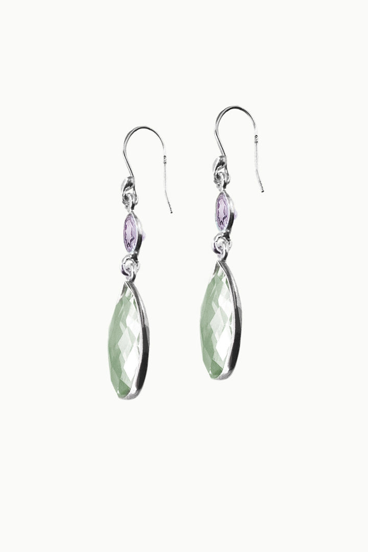 Sivalya Green Amethyst Dangle Earrings - Twilight