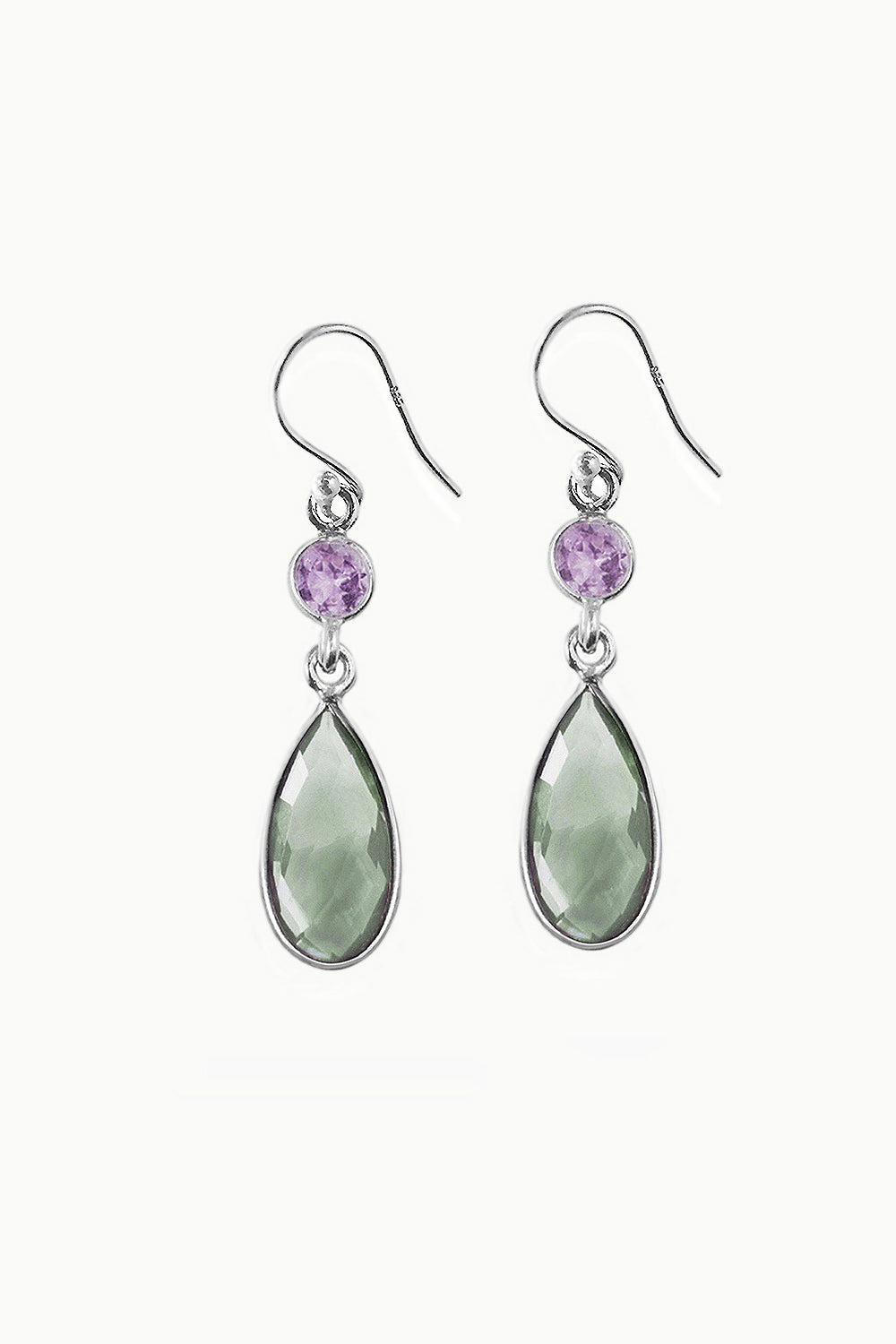 Sivalya Green Amethyst Dangle Earrings - Twilight