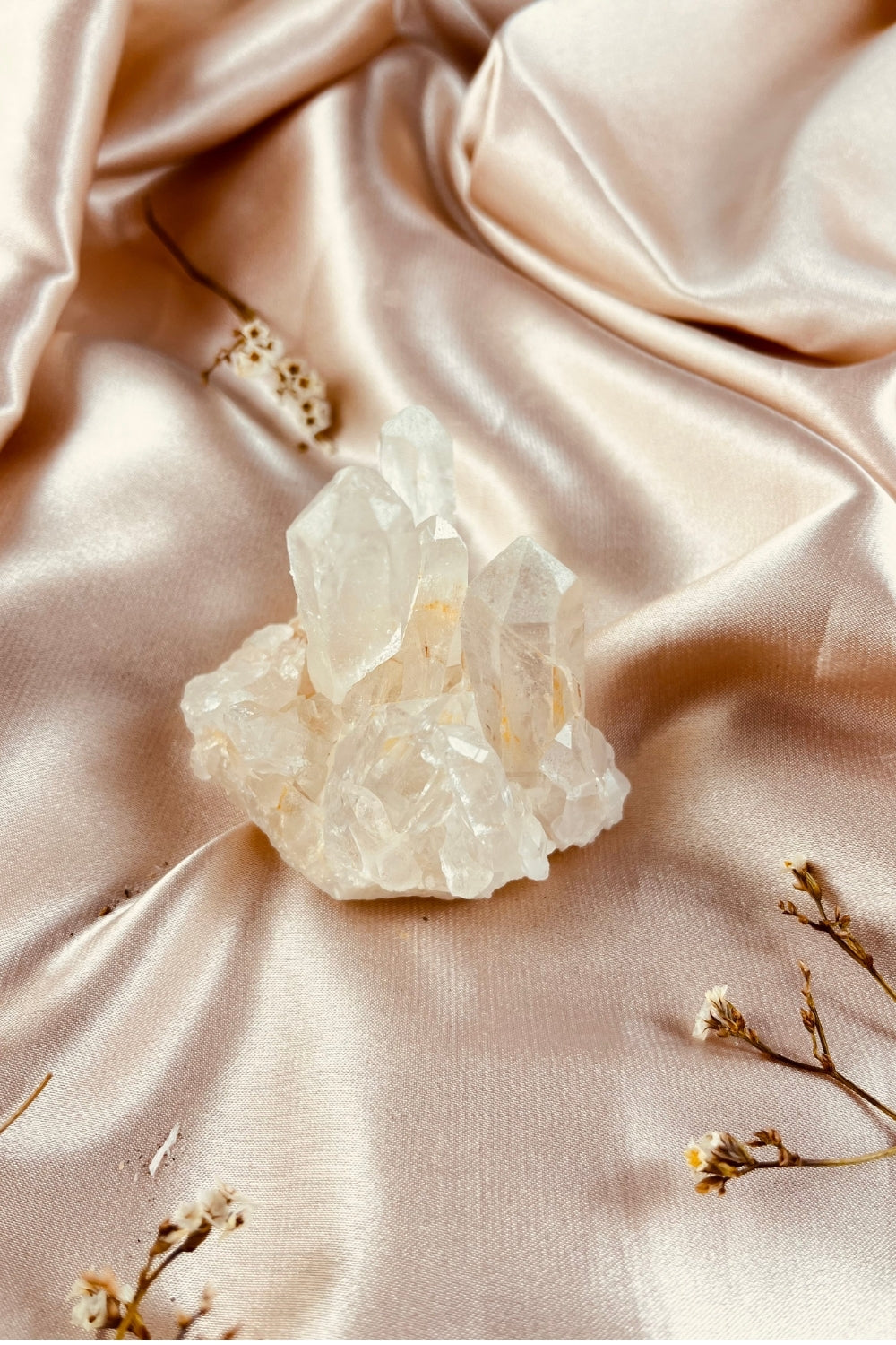 Himalayan Pink Samadhi Quartz Cluster #6