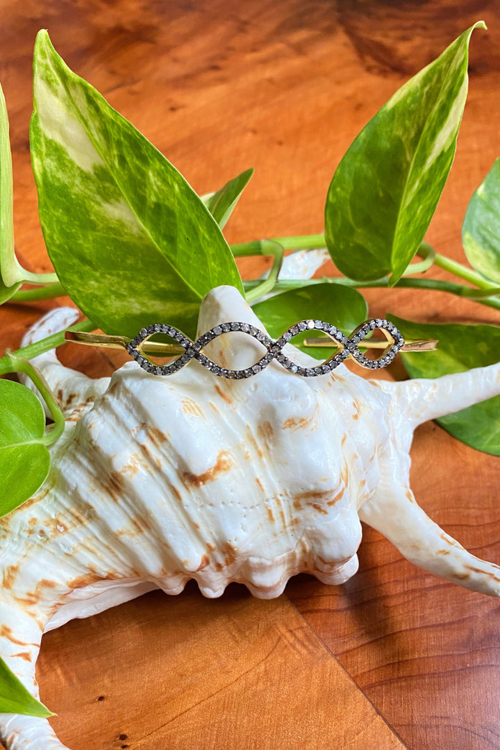 Infinity Diamonds Palm Cuff Bracelet Gold | Sivalya