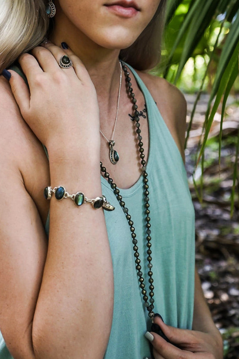 Sivalya Intention Setting Labradorite and Pyrite Mala
