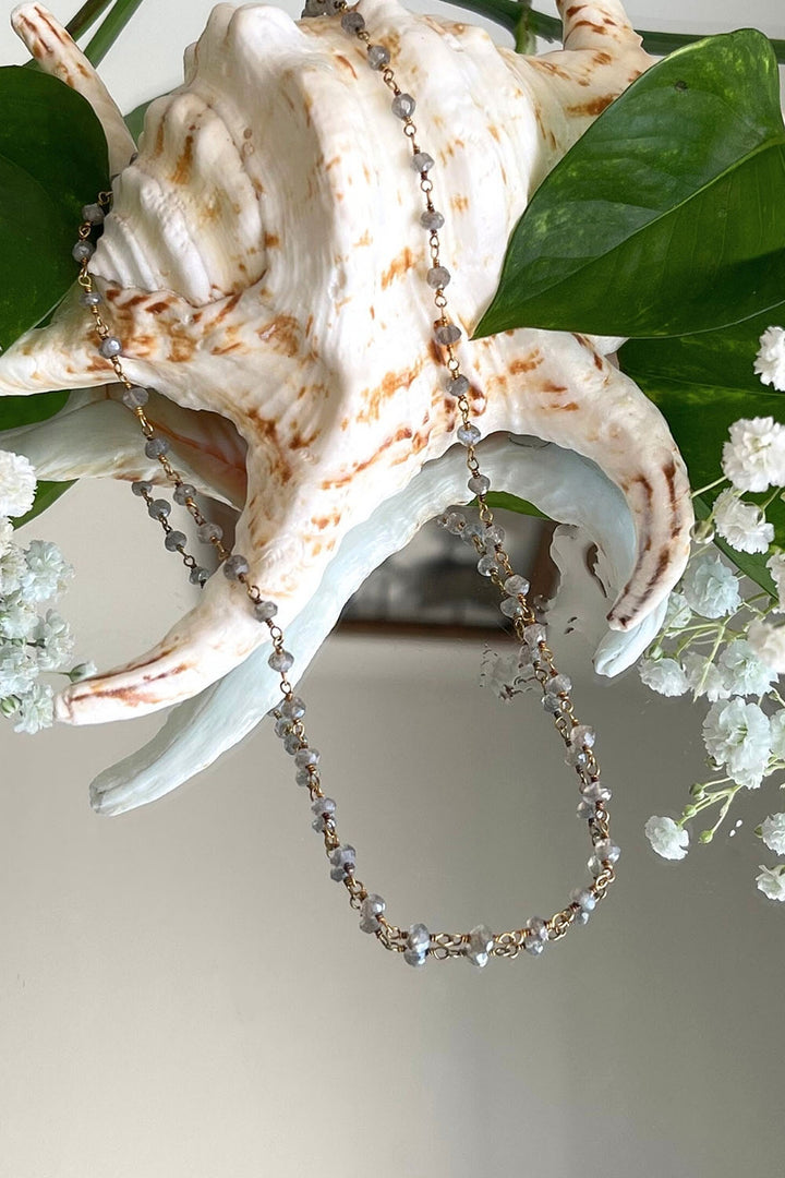 Sivalya Labradorite Beaded Link Chain Necklace