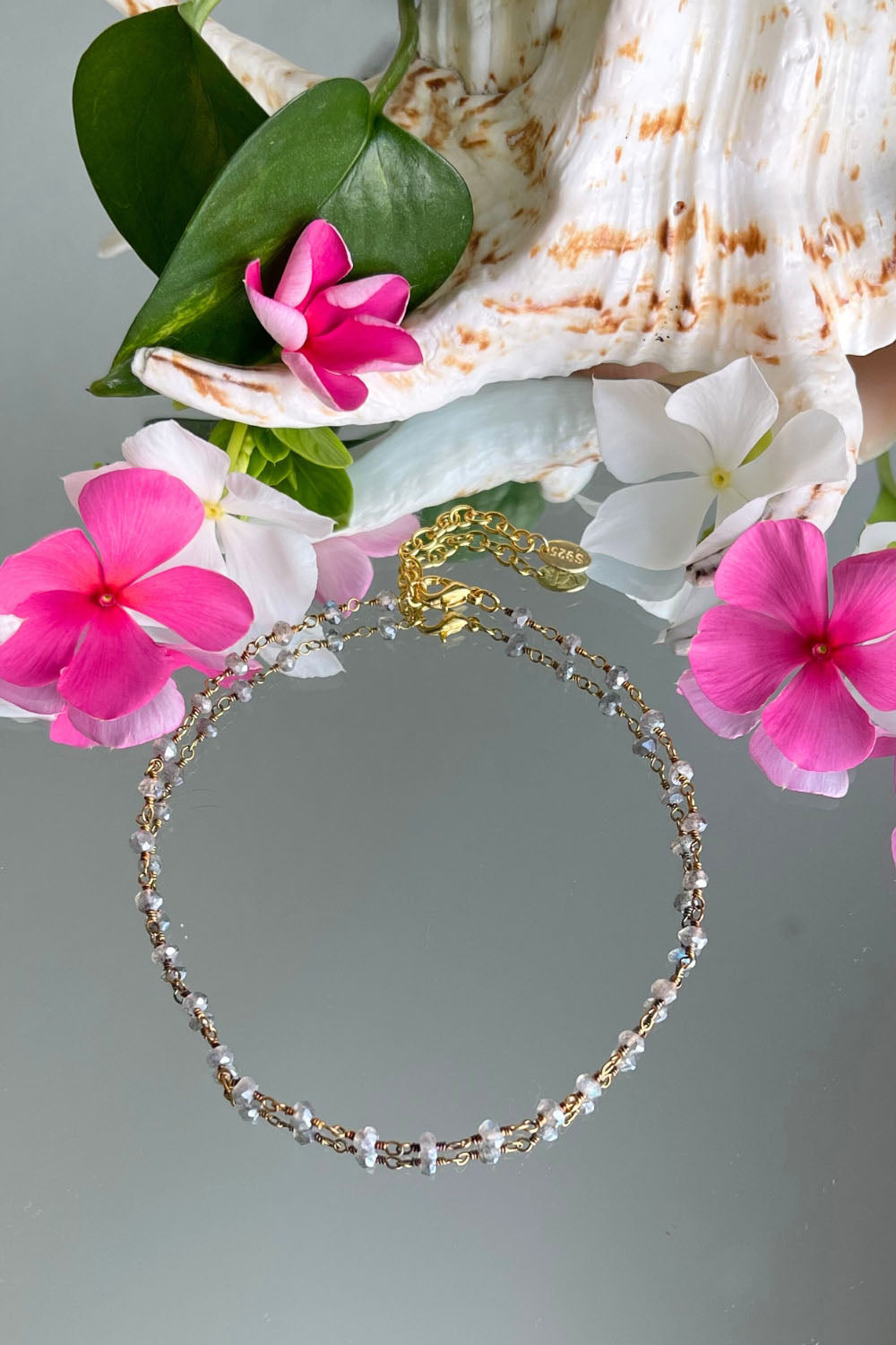 Sivalya Infinite Links Labradorite Anklet Gold Vermeil