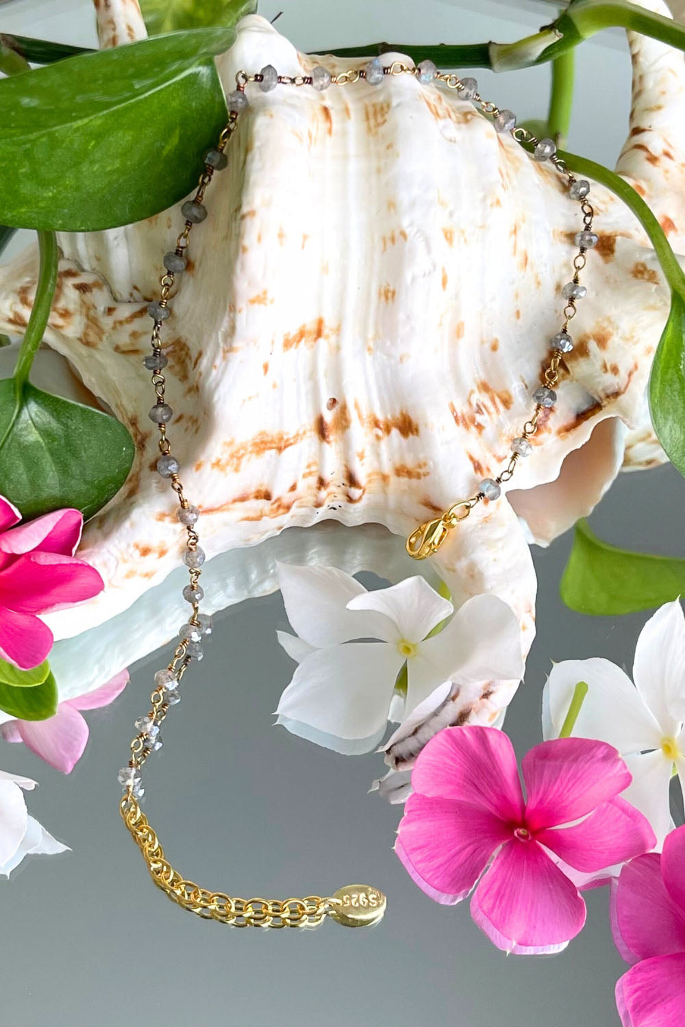 Sivalya Infinite Links Labradorite Anklet Gold Vermeil