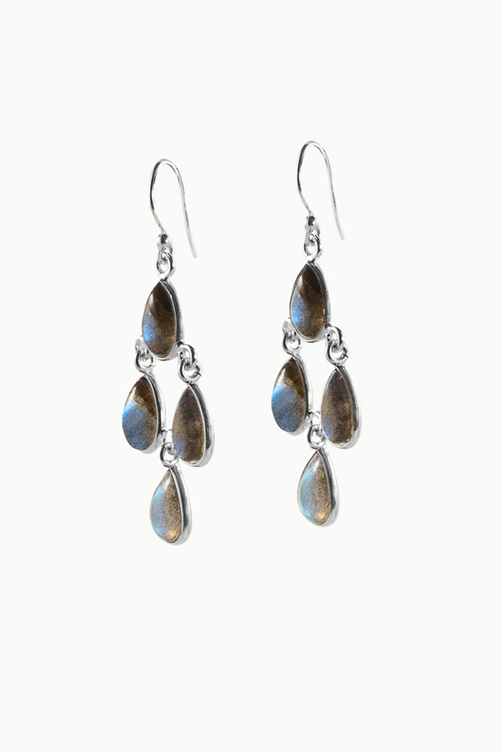 Sivalya Labradorite Dangle Earrings - Dew Drops