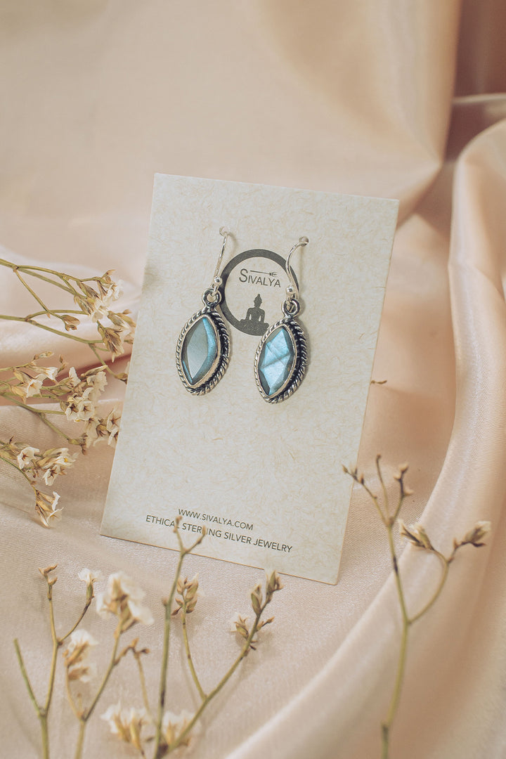 Sivalya Labradorite Drop Earrings - Ananda