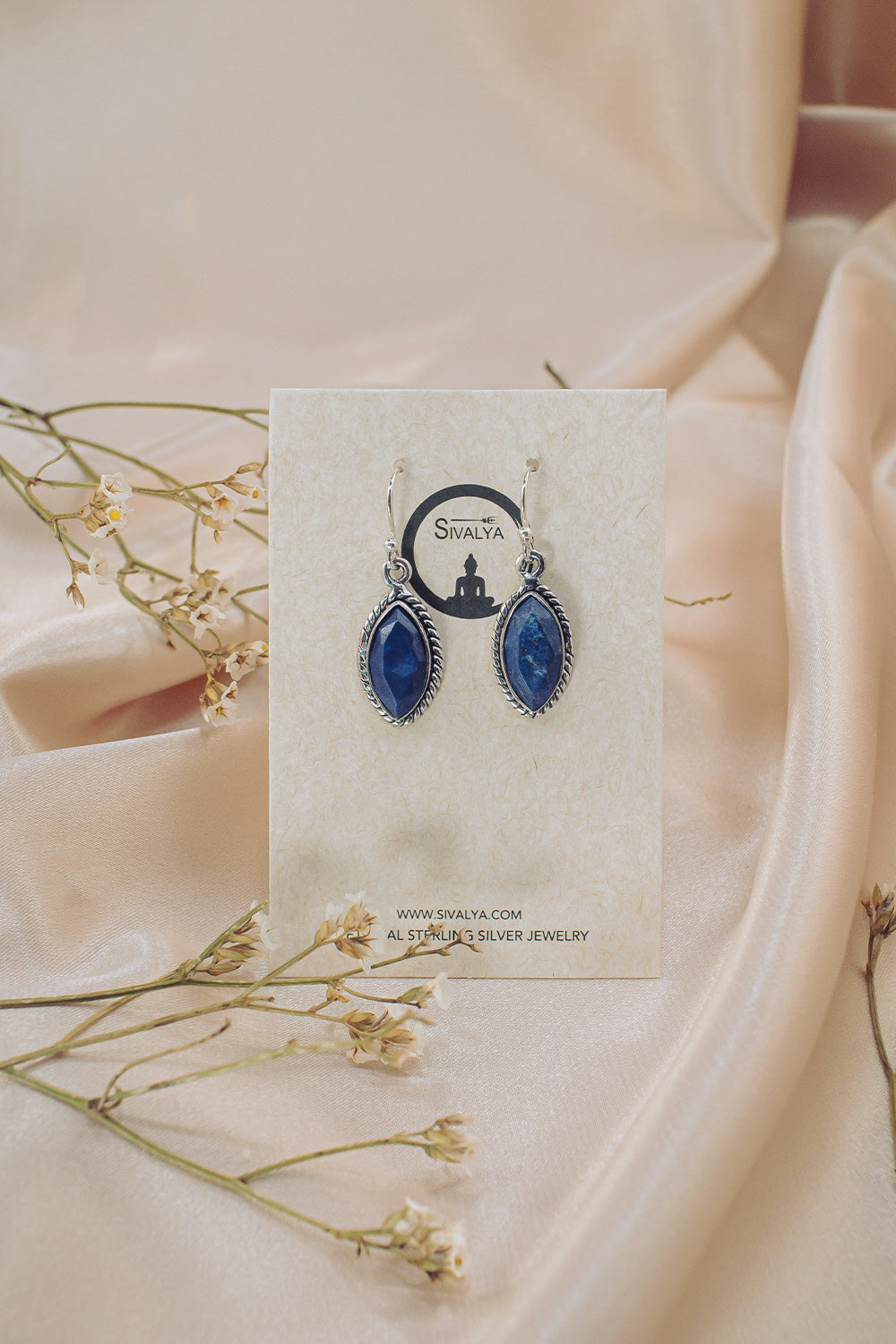 Sivalya Lapis Lazuli Drop Earrings - Ananda