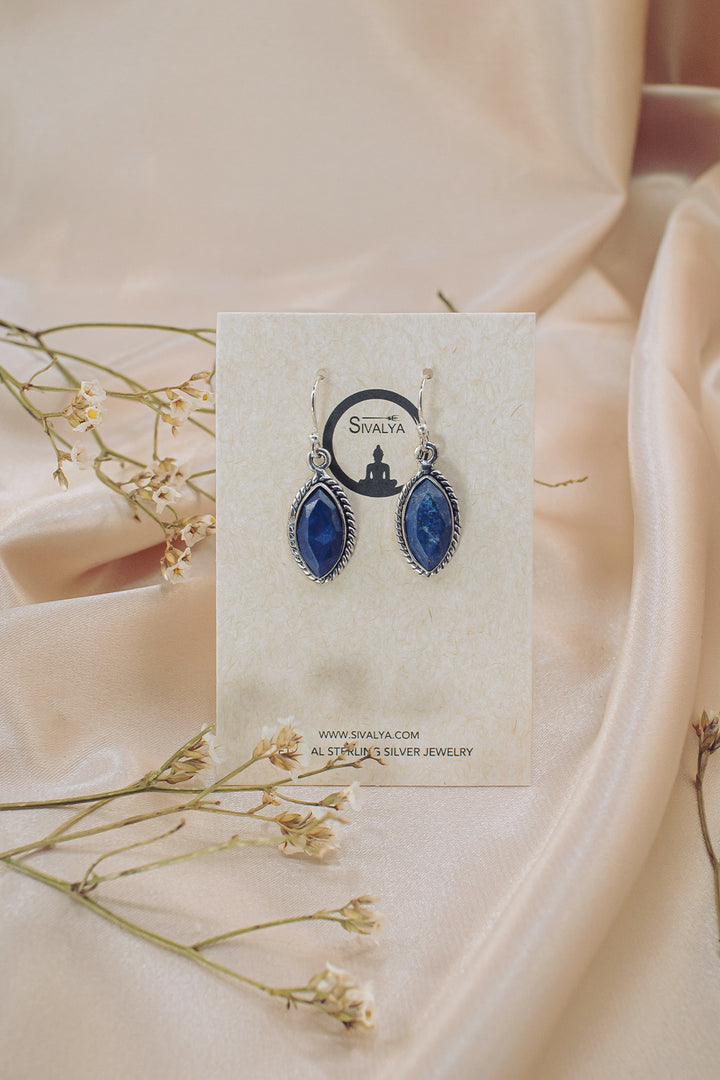 Sivalya Lapis Lazuli Drop Earrings - Ananda