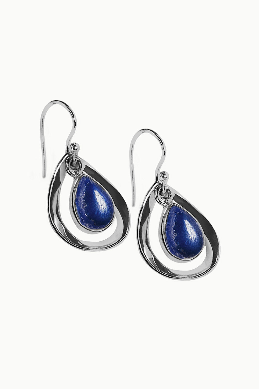 Sivalya Lapis Lazuli Earrings Silver - Aura Drops