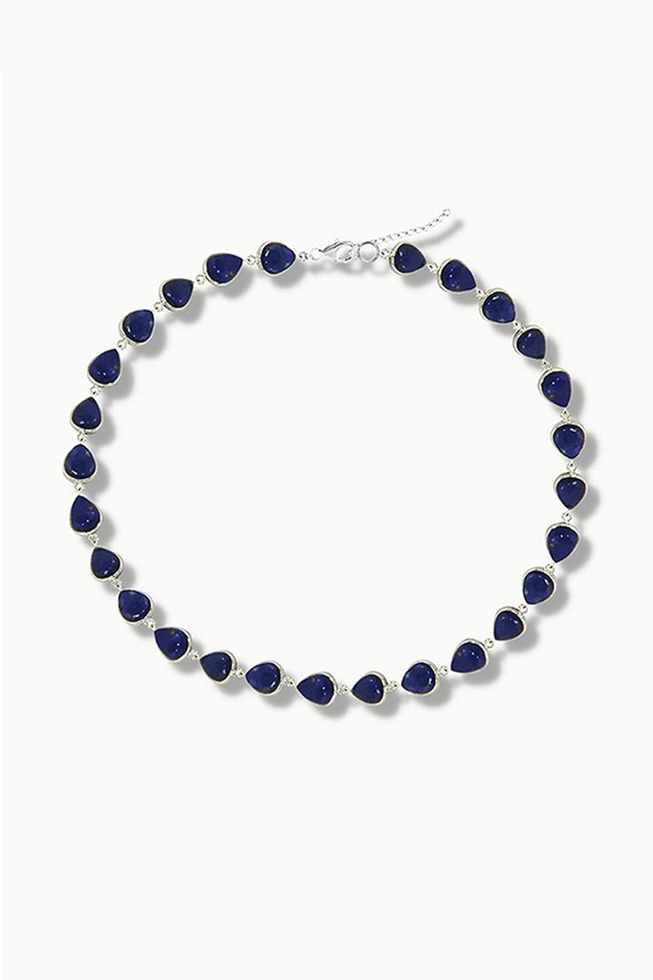 Sivalya Lapis Lazuli Silver Necklace - Dew Drops