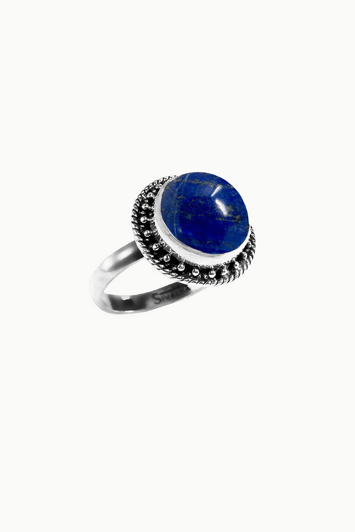 Sivalya Lapis Lazuli Silver Ring - Aurora