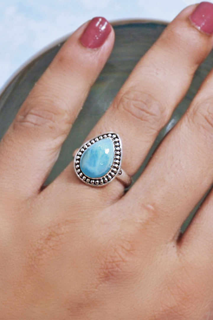 Sivalya Larimar Silver Ring - Tara