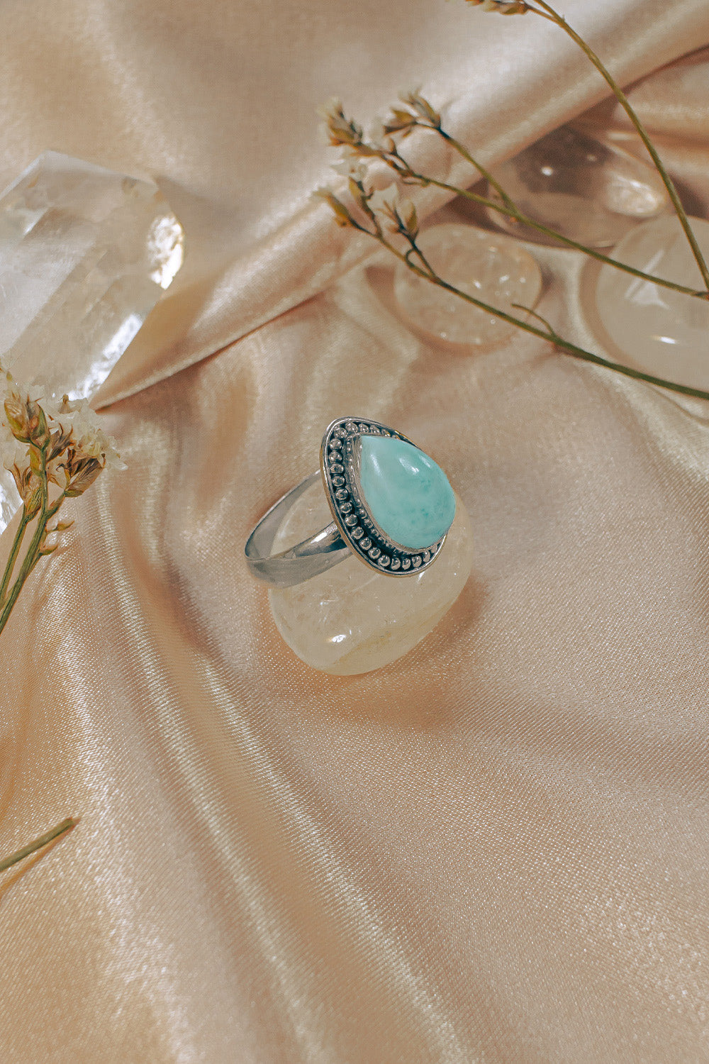 Sivalya Larimar Silver Ring - Tara