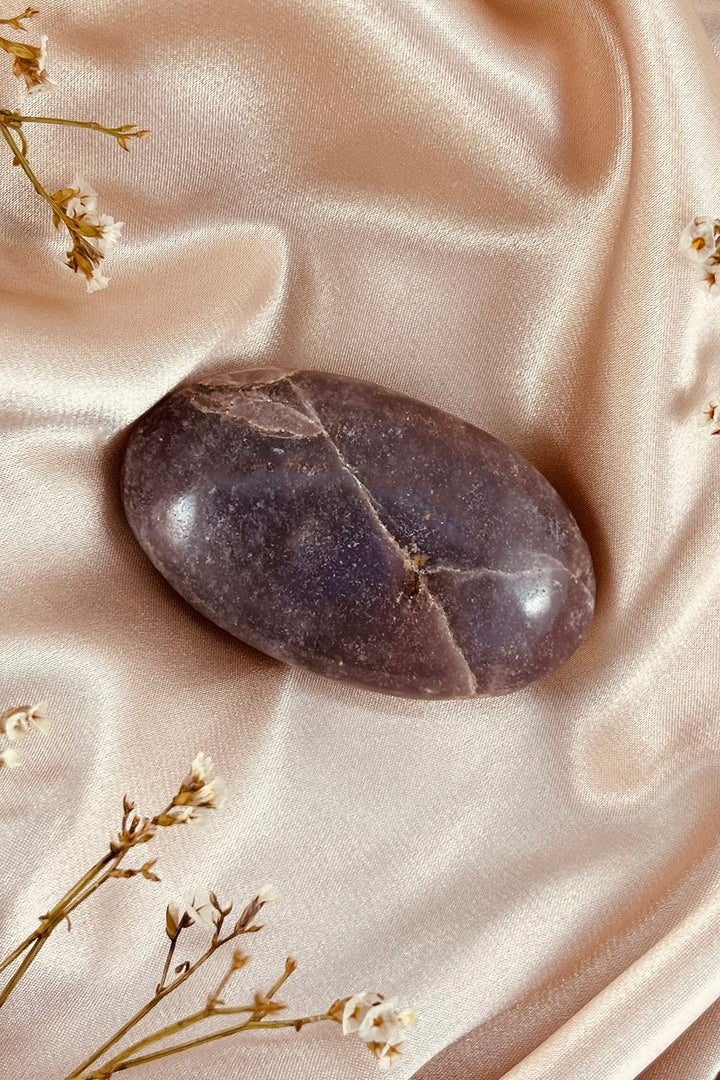 Lepidolite Palm Stone #2