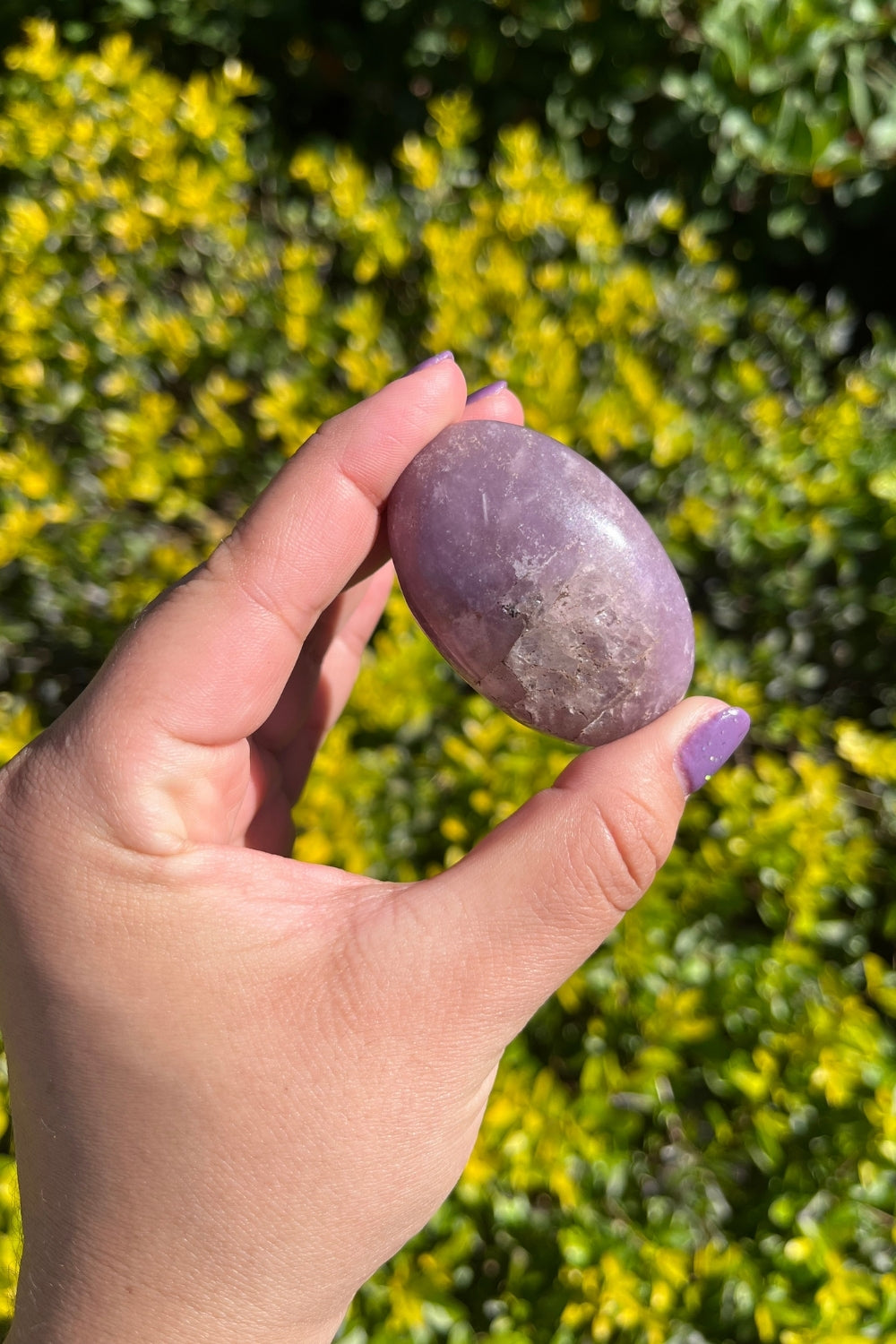Lepidolite Palm Stone #1