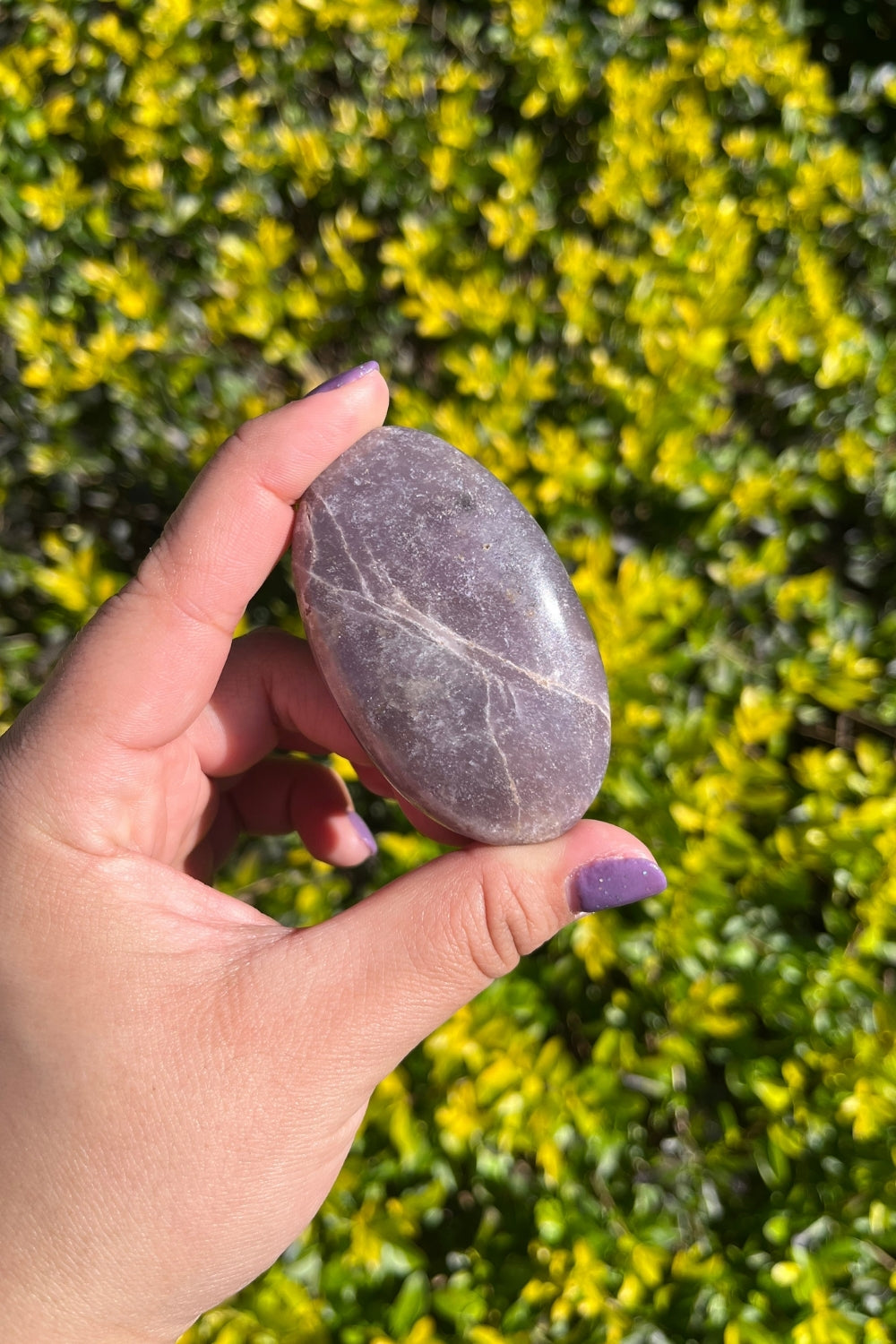 Lepidolite Palm Stone #2