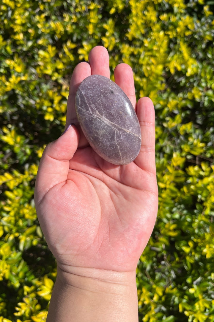 Lepidolite Palm Stone #2