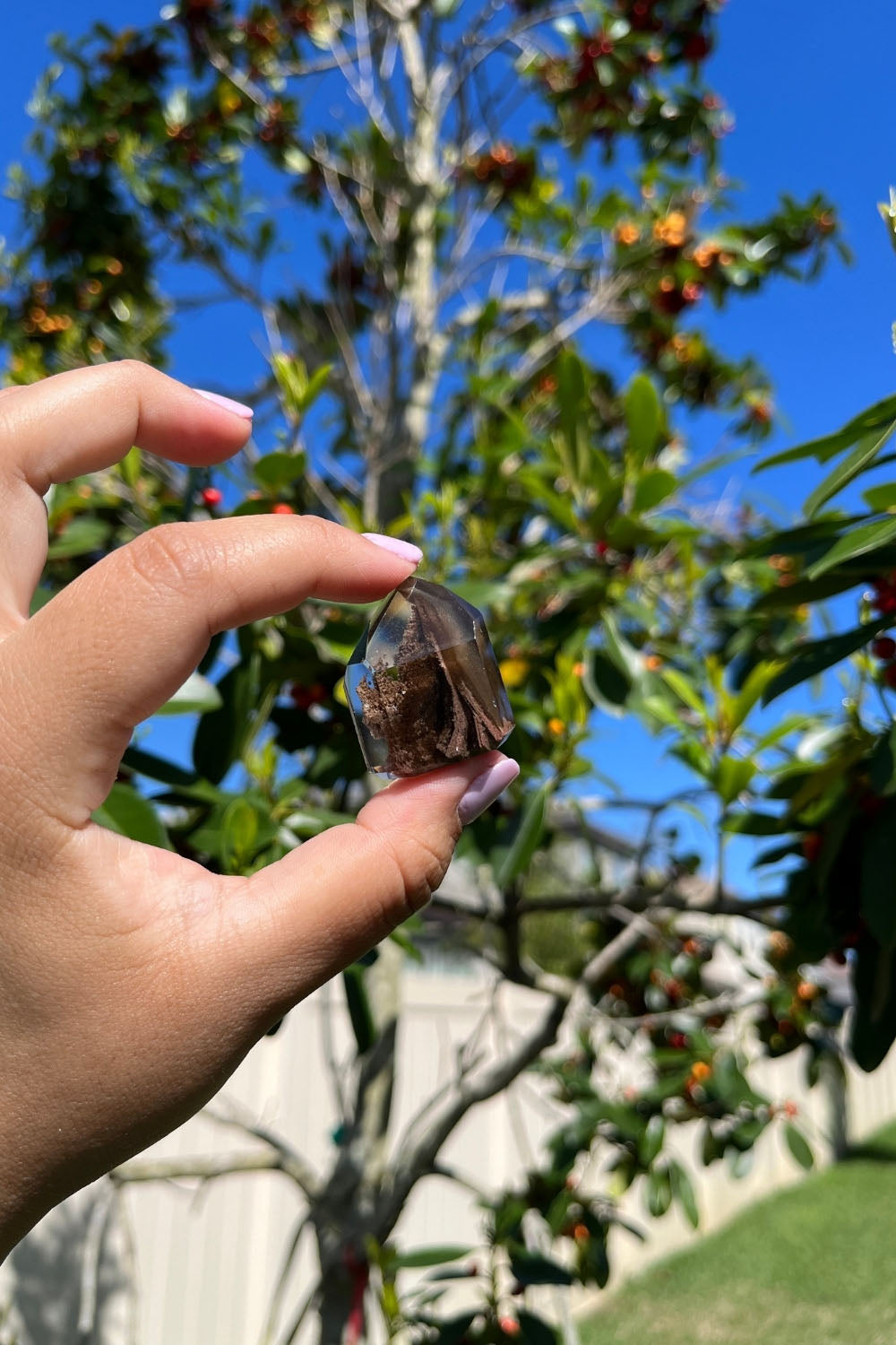 Lodolite Quartz Angular Point Freeform
