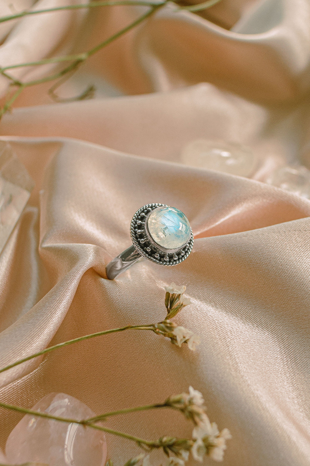 Sivalya Moonstone Silver Ring - Aurora