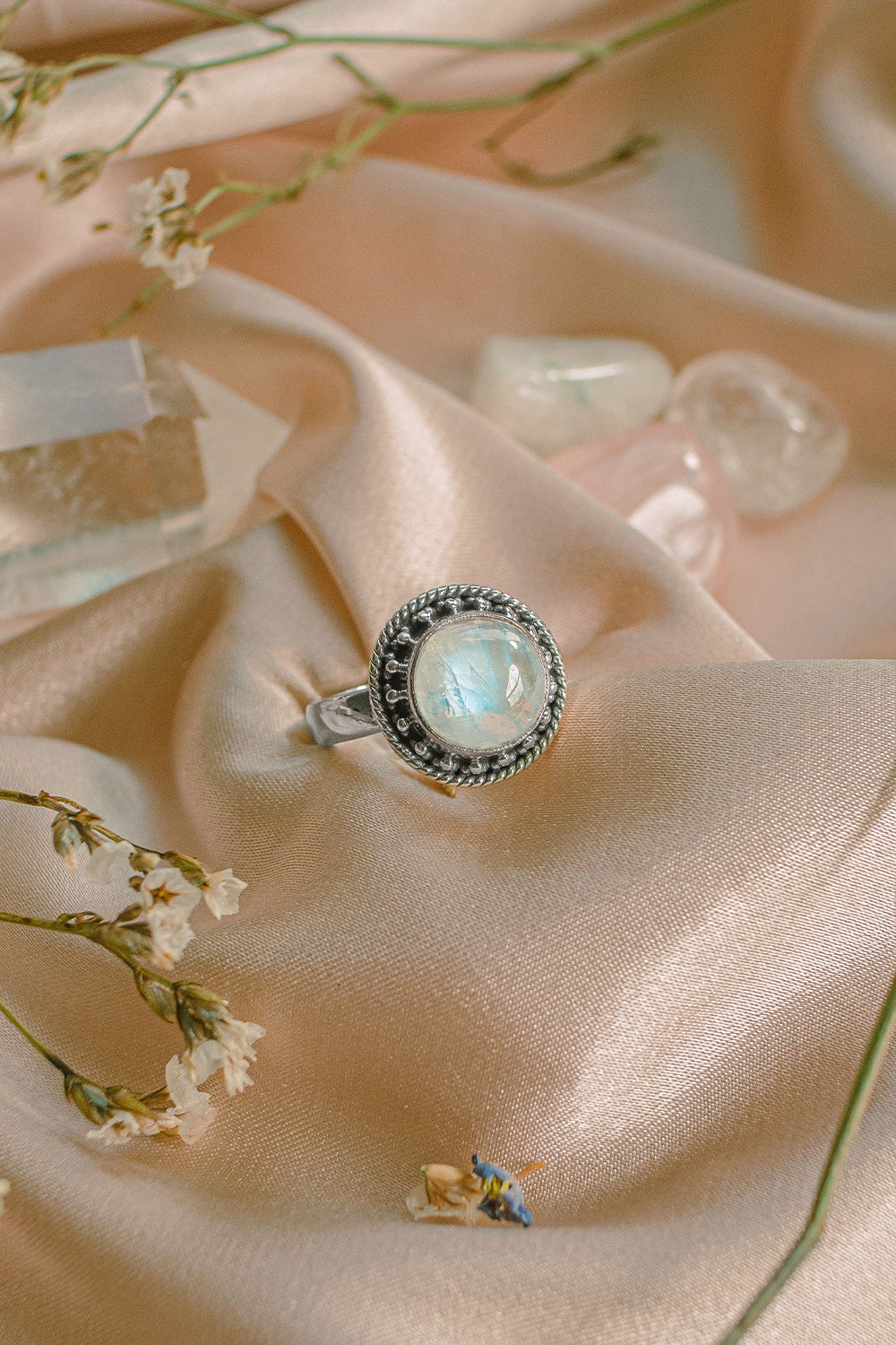Sivalya Moonstone Silver Ring - Aurora