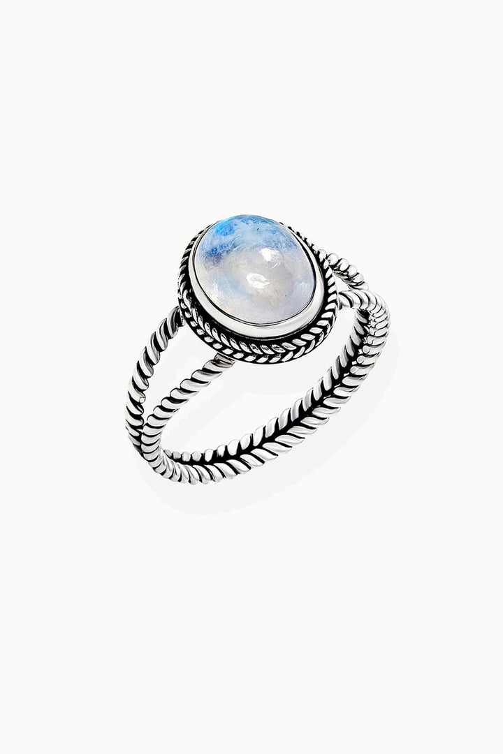 Sivalya Moonstone Sterling Silver Ring - Selene