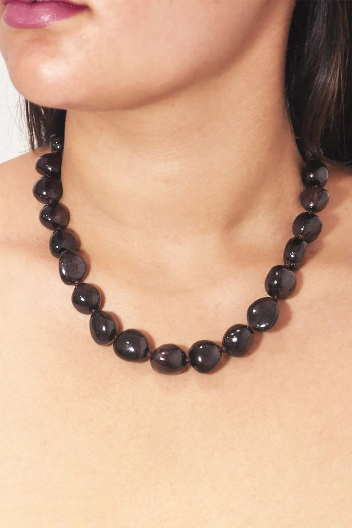 Sivalya Natural Garnet Crystals Necklace