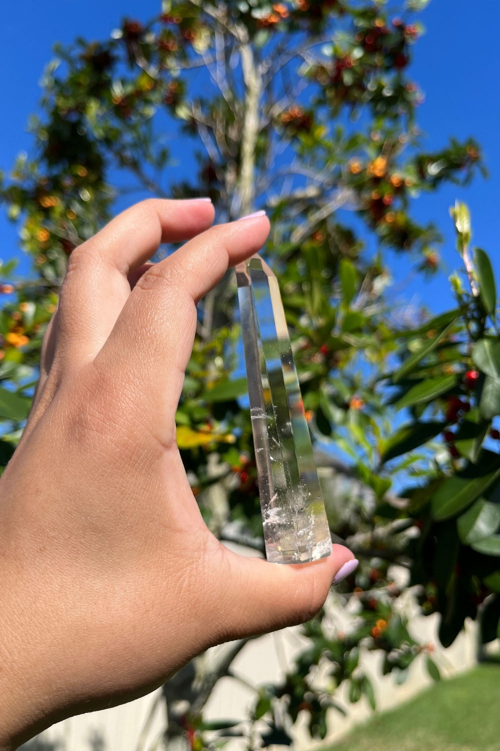Optical Clear Quartz Crystal Polished Tower