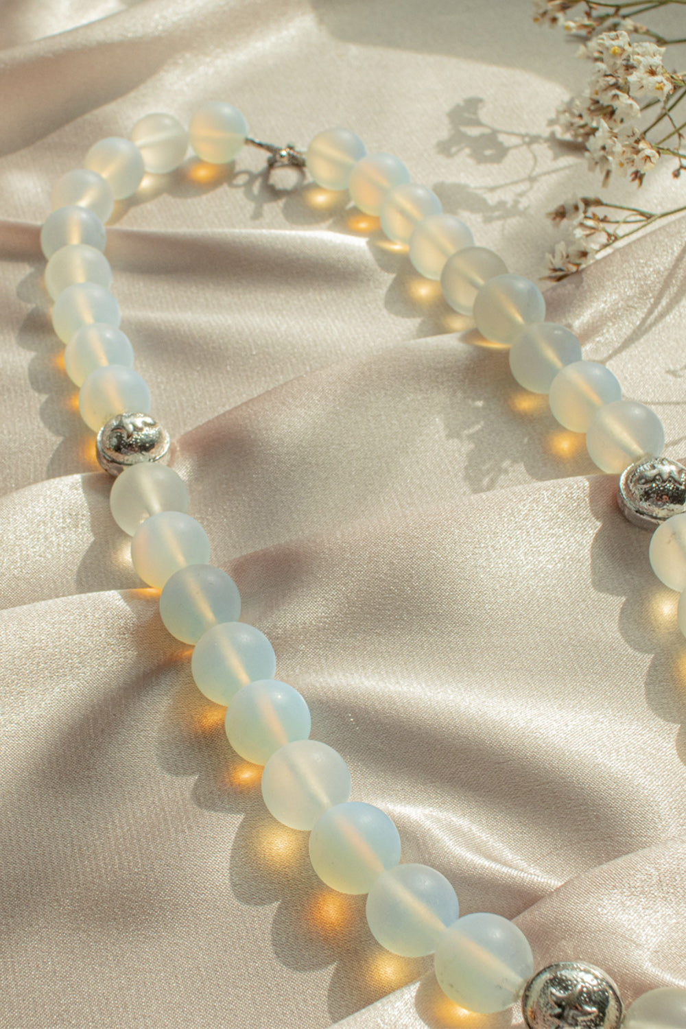 Sivalya Park Avenue White Jade Crystals Necklace