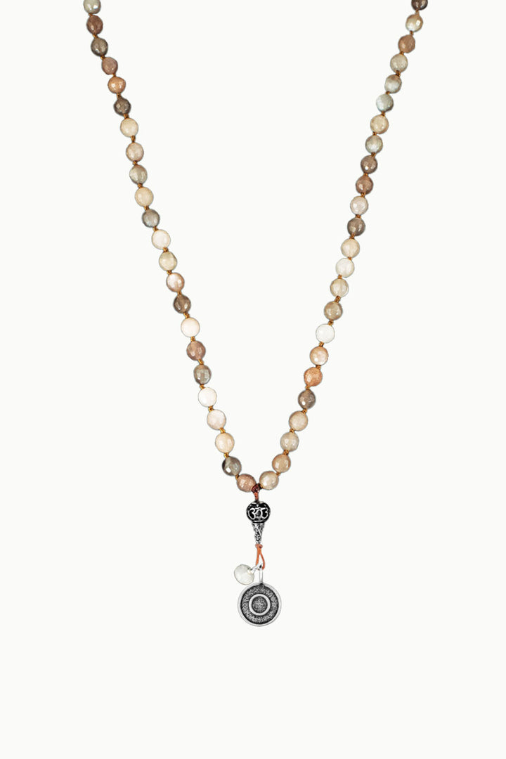 Sivalya Peach Moonstone Ether Element Mala Necklace