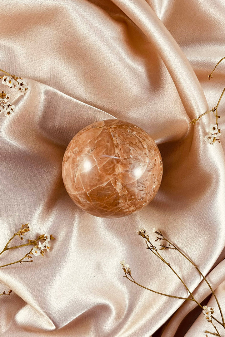 Peach Moonstone Sphere
