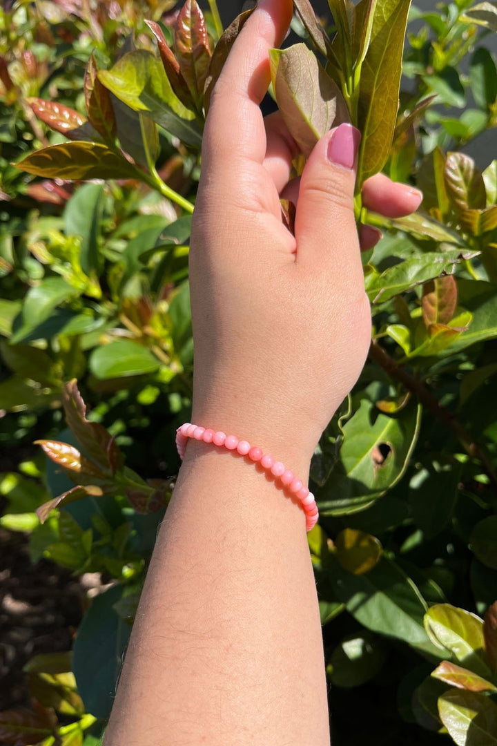 Sivalya Pink Coral Gemstone Beaded Bracelet