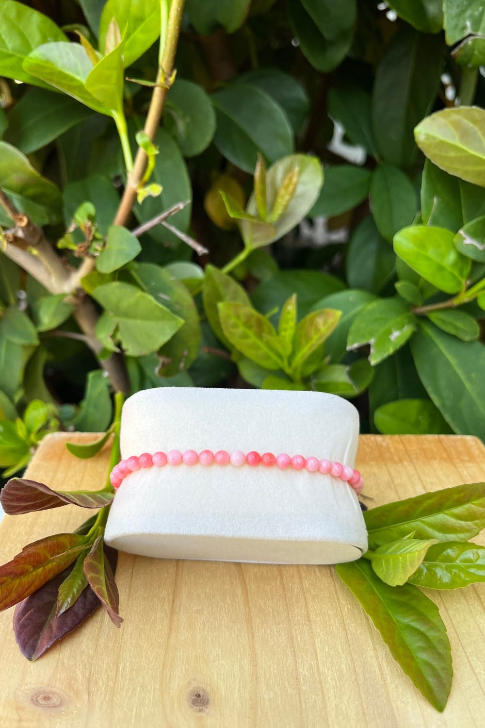 Sivalya Pink Coral Gemstone Beaded Bracelet