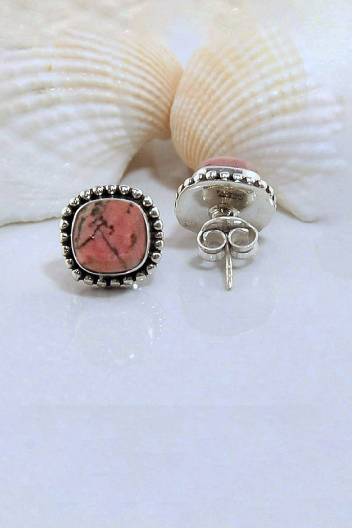 Sivalya Rhodonite Studs Post Earrings