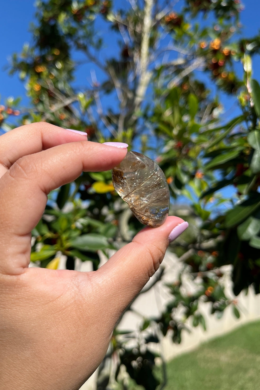 Rutile Inclusion Quartz Angular Freeform