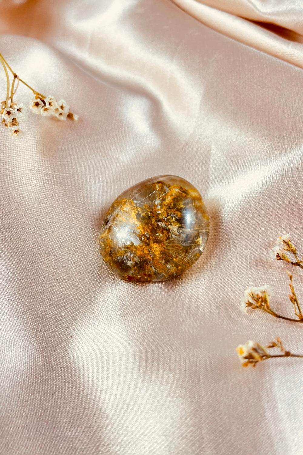 Lodolite Quartz Freeform with Rutile Inclusions