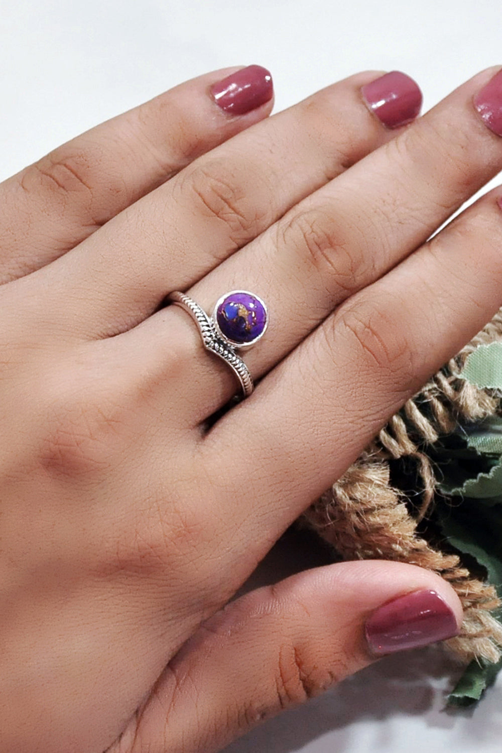 Sivalya Purple Turquoise Tiara Ring