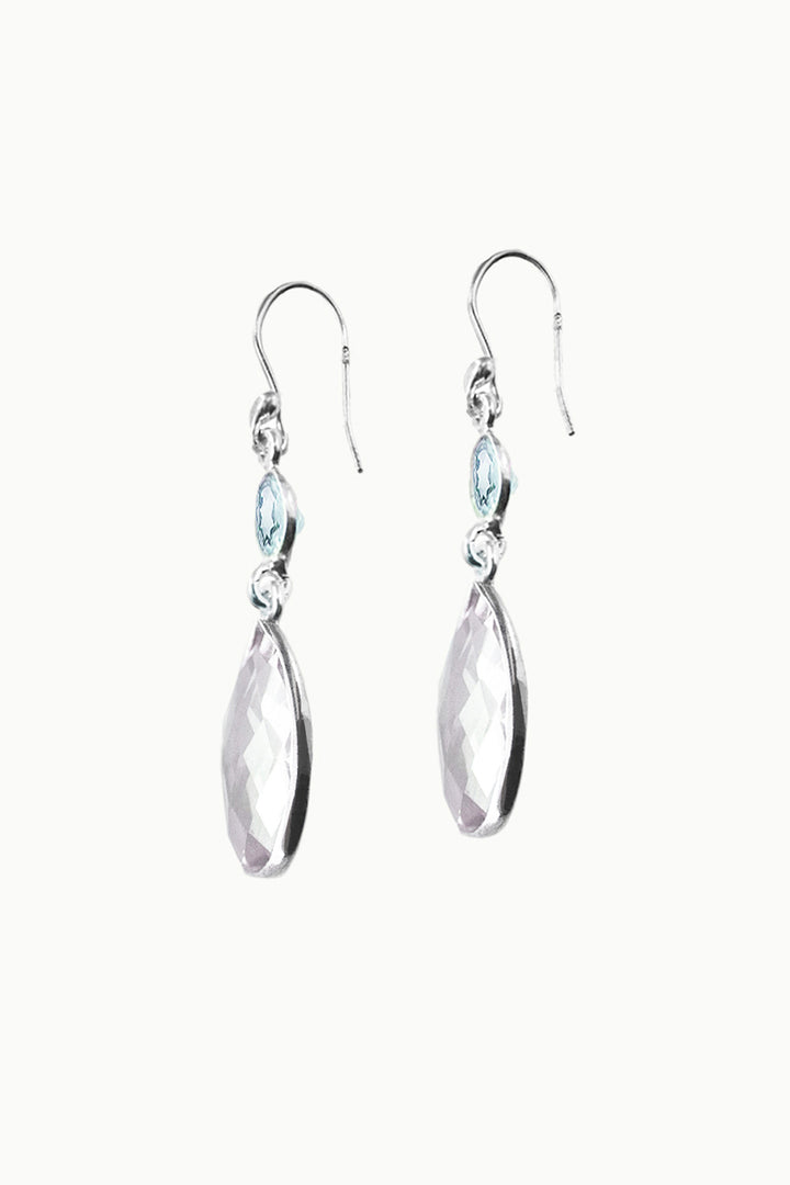 Sivalya Quartz Crystal Dangle Earrings - Twilight