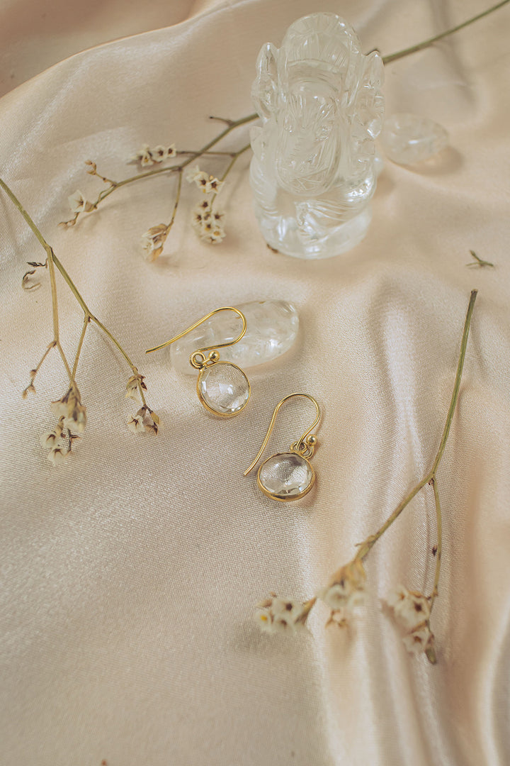 Sivalya Quartz Crystal Gem Drop Earrings