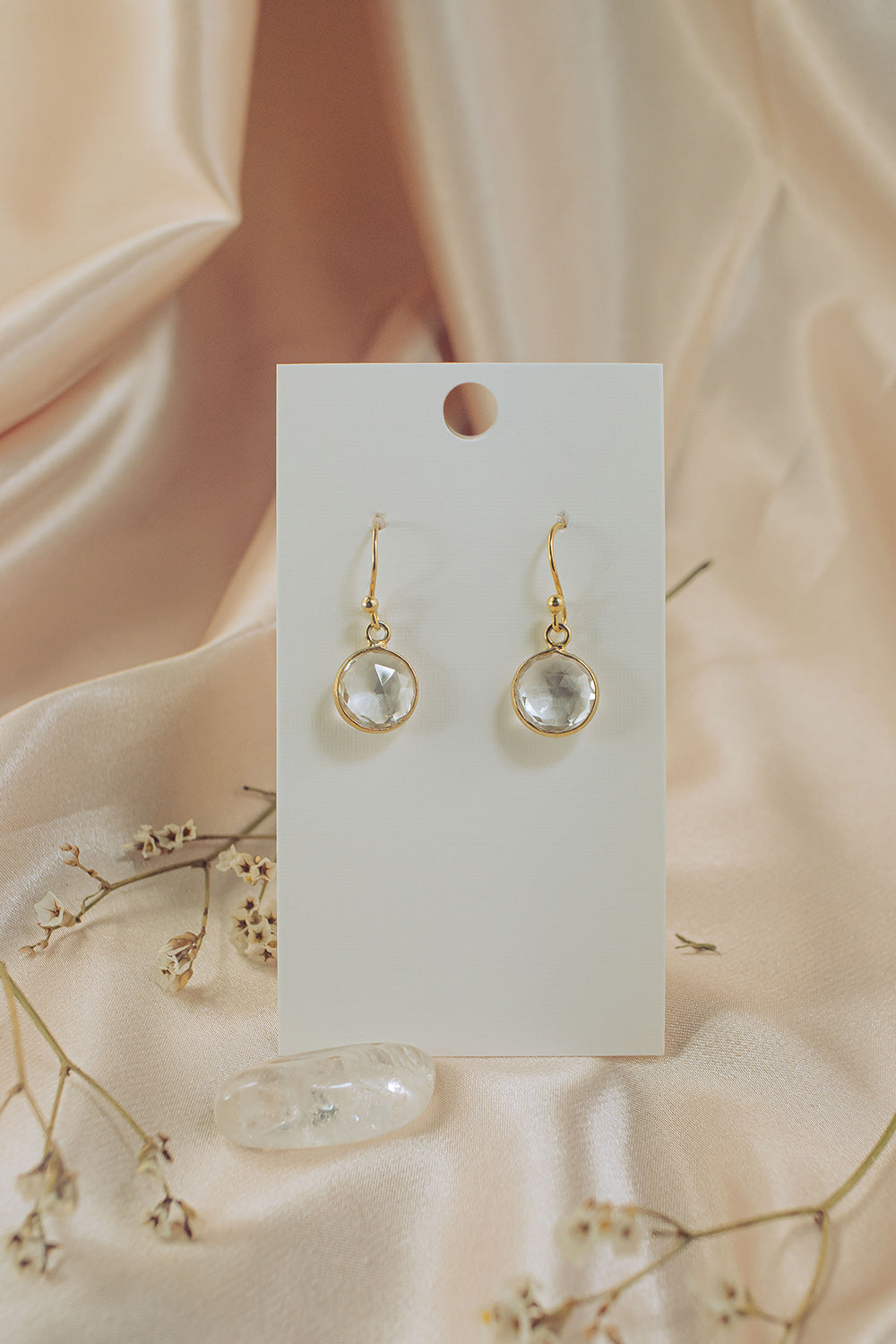 Sivalya Quartz Crystal Gem Drop Earrings